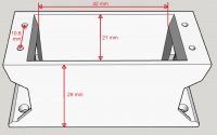 Servohalter stehende Montage fr Standardservos